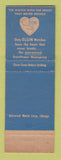 Matchbook Cover - Elgin Watches Avard Purdy Jewelry Gardiner ME