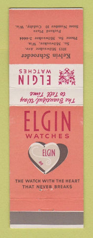 Matchbook Cover - Elgin Watches Kelvin Schroeder Jewelry South Milwaukee WI
