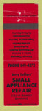 Matchbook Cover - Jerry Roffers' Small Appliance Repair Banning CA WEAR