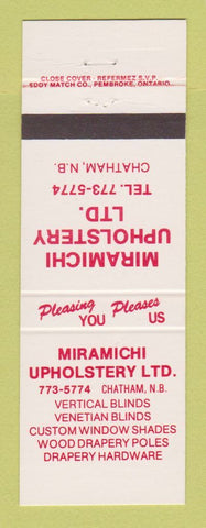 Matchbook Cover - Miramichi Upholestery Chatham NB