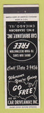Matchbook Cover - Car Driveaway Chicago IL Car Rental