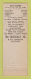 Matchbook Cover - Car Driveaway Chicago IL Car Rental