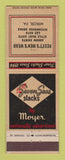 Matchbook Cover - Seven Seas Men's Slacks Moyer clothes Scott's Mercer PA WEAR