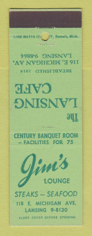 Matchbook Cover - Lansing Cave MI Jim's Lounge