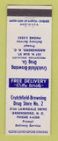 Matchbook Cover - Crutchfield Browning Drug Store Greensboro NC