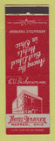 Matchbook Cover - Hotel Warner Warren OH