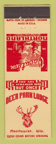 Matchbook Cover - Deer Park Lodge Manitowish WI