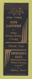Matchbook Cover - Sherlock's Cafe Sidney MT