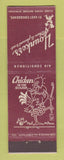 Matchbook Cover - Youker's Restaurant Chicken in the Rough Chicago IL