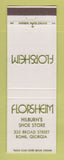 Matchbook Cover - Florsheim Shoes Hilburn's Rome GA
