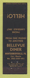 Matchbook Cover - Bellevue Diner Montgomeryville PA