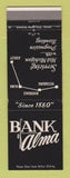 Matchbook Cover - Bank of Alma MI Vestaburg Riverdale Ashley