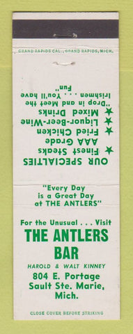 Matchbook Cover - The Antlers Bar Sault Ste Marie MI