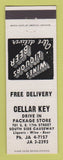 Matchbook Cover - Cellar Key Liquor Fort Lauderdale FL
