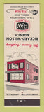 Matchbook Cover - Rickard Wilson Insurance Real Estate Medina OH