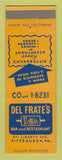 Matchbook Cover - Del Frate's Bar Restaurant Pittsburgh PA