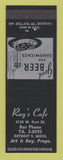 Matchbook Cover - Ray's Cafe Detroit MI