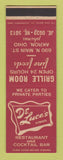 Matchbook Cover - De Luca's Restaurant Bismarck Akron OH