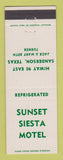 Matchbook Cover - Sunset Siesta Motel Sanderson TX