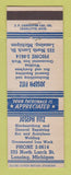 Matchbook Cover - Joseph Fitz Blacksmithing Lansing MI