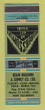 Matchbook Cover - Beam Building Supply Port Colborne ON