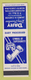 Matchbook Cover - Dary Ring Travelers James Carver Rutherfordton NC