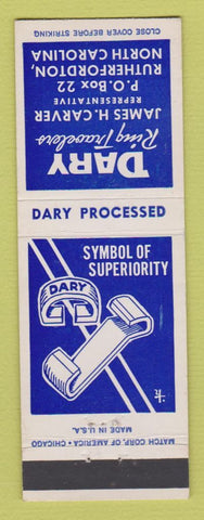Matchbook Cover - Dary Ring Travelers James Carver Rutherfordton NC
