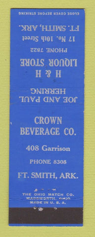 Matchbook Cover - H&H Liquor Fort Smith AR Crown Beverage