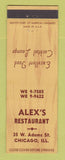 Matchbook Cover - Alex's Restaurant Chicago IL
