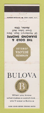 Matchbook Cover - Bulova Watches Gold Diamond Jewelry Mentor OH #1
