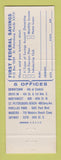 Matchbook Cover - First Federal Savings St Petersburg FL