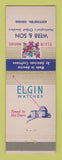 Matchbook Cover - Elgin Watches Webb & Son Jewelry Huntington IN