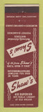 Matchbook Cover - Shaw's Jewelry Cleveland OH