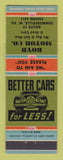 Matchbook Cover - Boyd Motors Summersville WV cars
