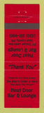 Matchbook Cover - Next Door Bar Lounge Sauk Centre MN