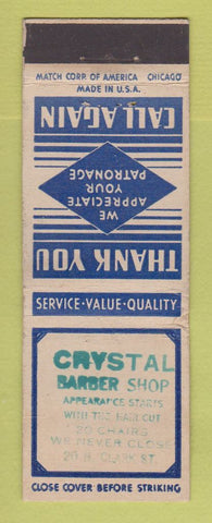 Matchbook Cover - Crystal Barber Shop WEAR