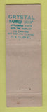 Matchbook Cover - Crystal Barber Shop WEAR