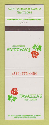 Matchbook Cover - Favazza's Restaurant St Louis MO