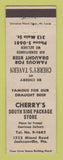 Matchbook Cover - Cherry's Tavern liquor Jacksonville FL