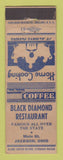 Matchbook Cover - Black Diamond Restaurant Jackson OH WORN