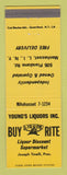 Matchbook Cover - Young's Liquor Store Manhasset LI NY