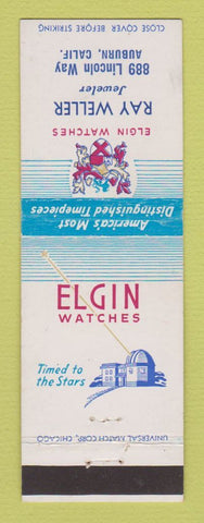 Matchbook Cover - Elgin Watches Ray Weller Jewelry Auburn CA