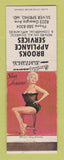 Matchbook Cover - Brooks Appliance Services Silver Spring MD pinup WEAR