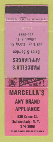 Matchbook Cover - Marcella's Appliance Store Latham Schenectady NY WEAR