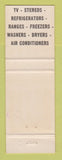 Matchbook Cover - Marcella's Appliance Store Latham Schenectady NY WEAR