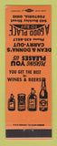 Matchbook Cover - Dean & Donna's Liquor Store Fostoria OH WORN BACK