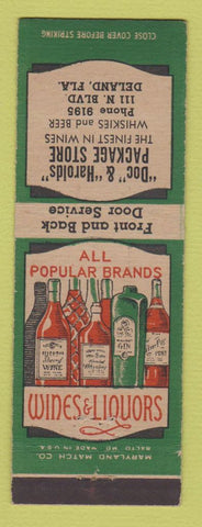 Matchbook Cover - Doc & Harolds Liquor Store Deland FL