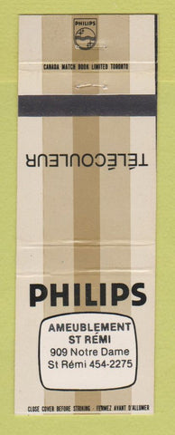Matchbook Cover - Philips Telecouleur TV St Remi QC