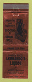 Matchbook Cover - Leonardo's Liquor Fresno CA WORN BACK