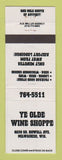 Matchbook Cover - Ye Olde Wine Shoppe Liquor Milwaukee WI